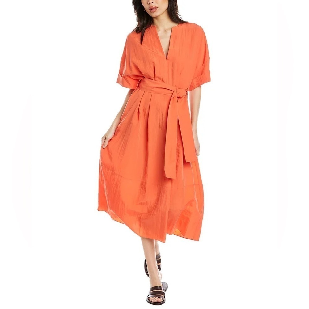 Vince Belted V-Neck Dress, size XS